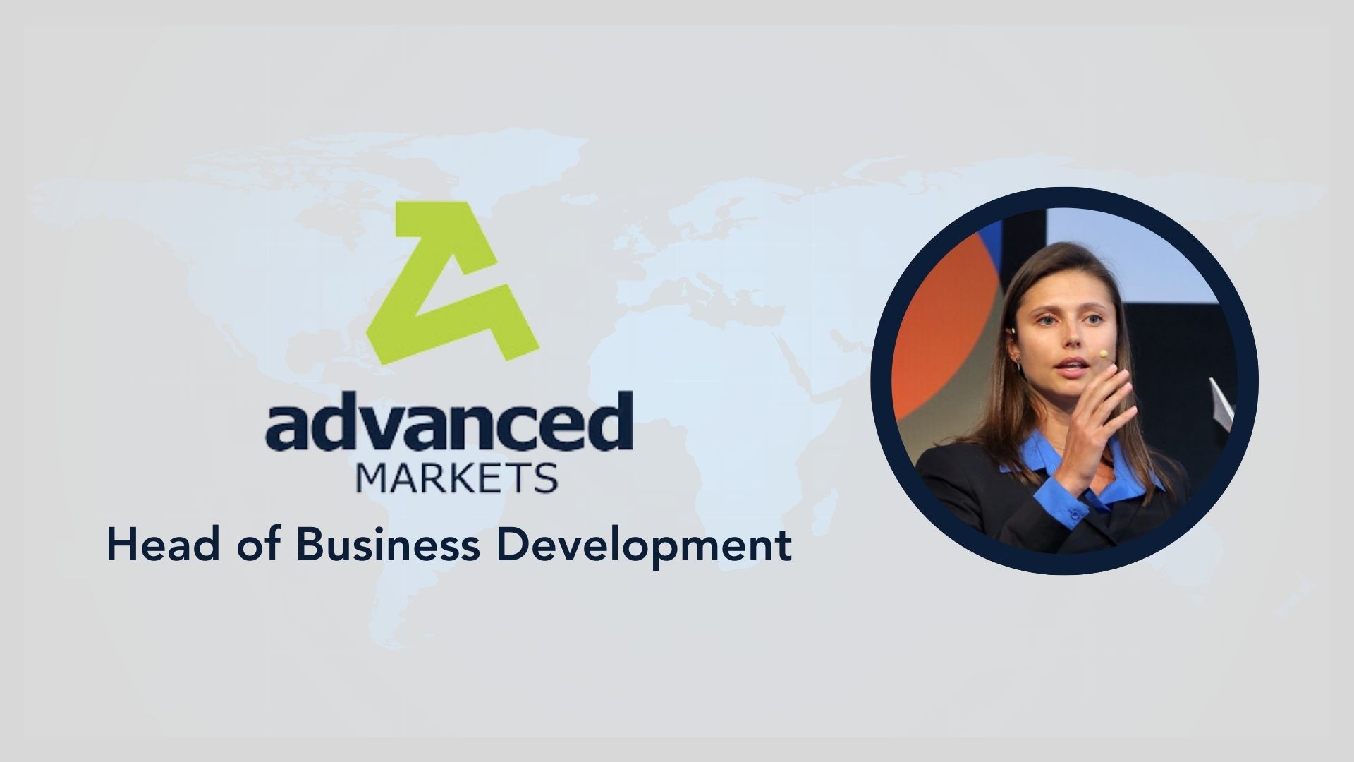 Advanced Markets Welcomes Oksana Remez as Head of Business Development